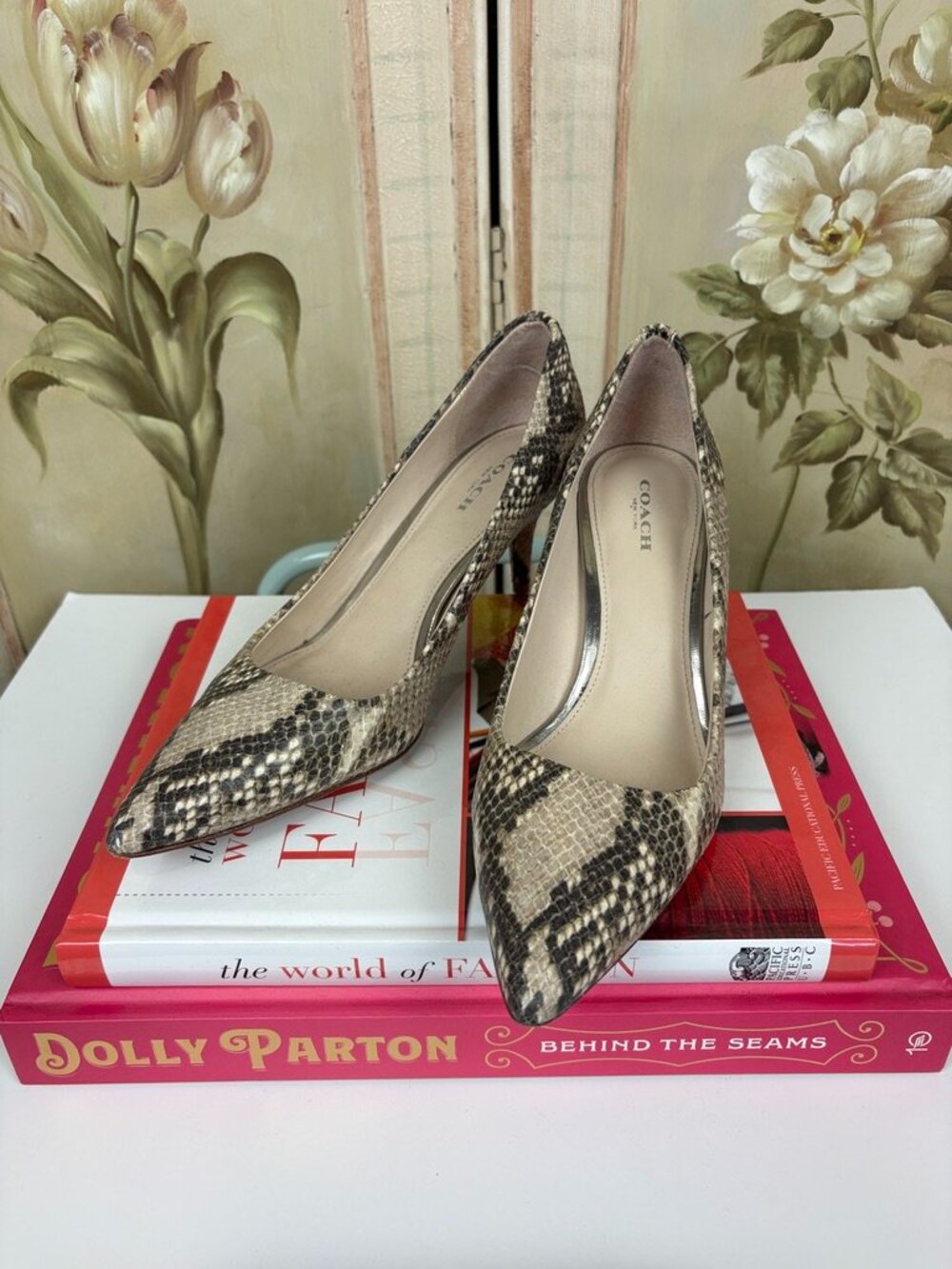 Coach Snakeskin Heels